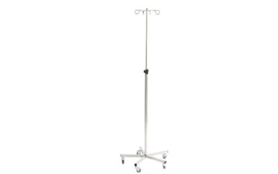 Pied à perfusion INOX 4 Crochet